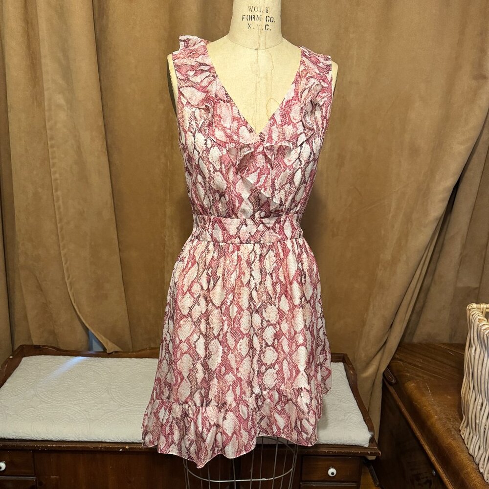 Rachel Zoe Snakeskin Print Dress in Silk